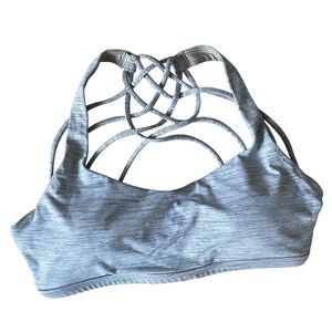 LULULEMON Free To Be Wild Bra Heathered Gray We Are From Space Nimbus 4